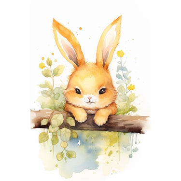 Bunny Rabbit Watercolor Canvas